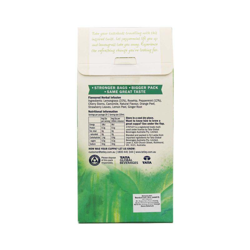 Tetley Twists Peppermint Lemongrass 40g