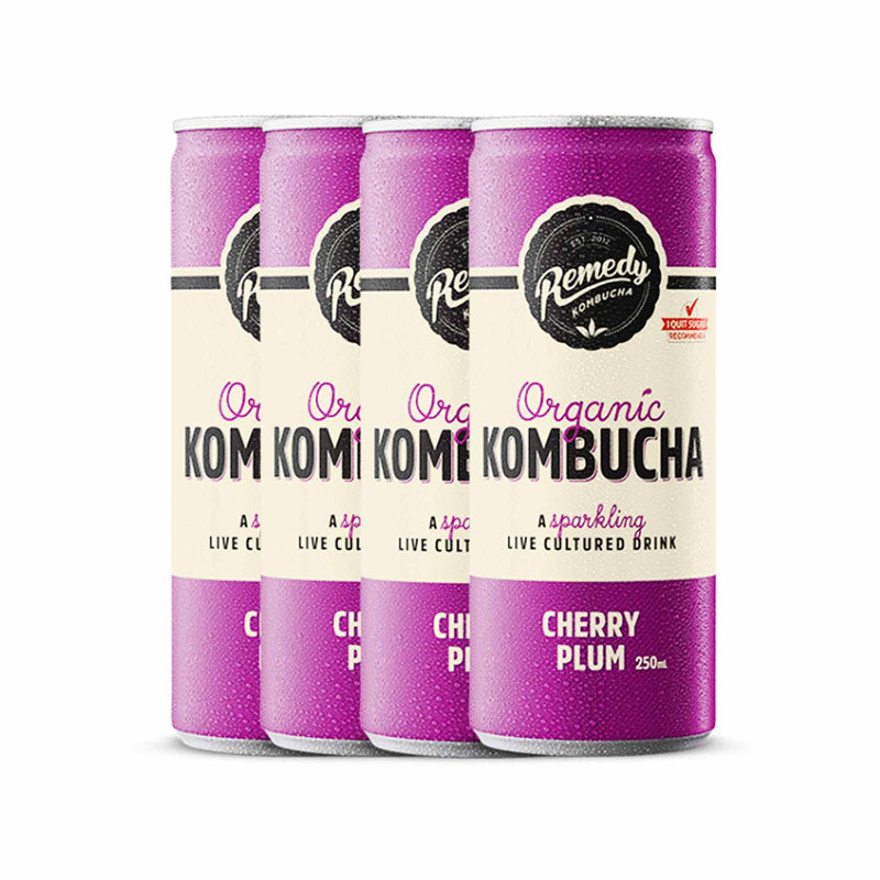 Remedy Organic Kombucha Cherry Plum 250ml