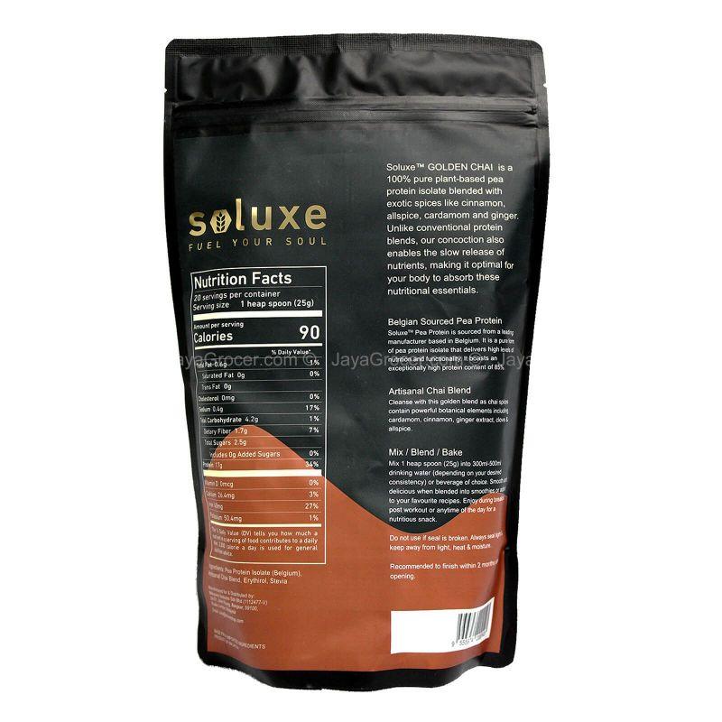 Soluxe Golden Chai Pea Protein Insolate 500g