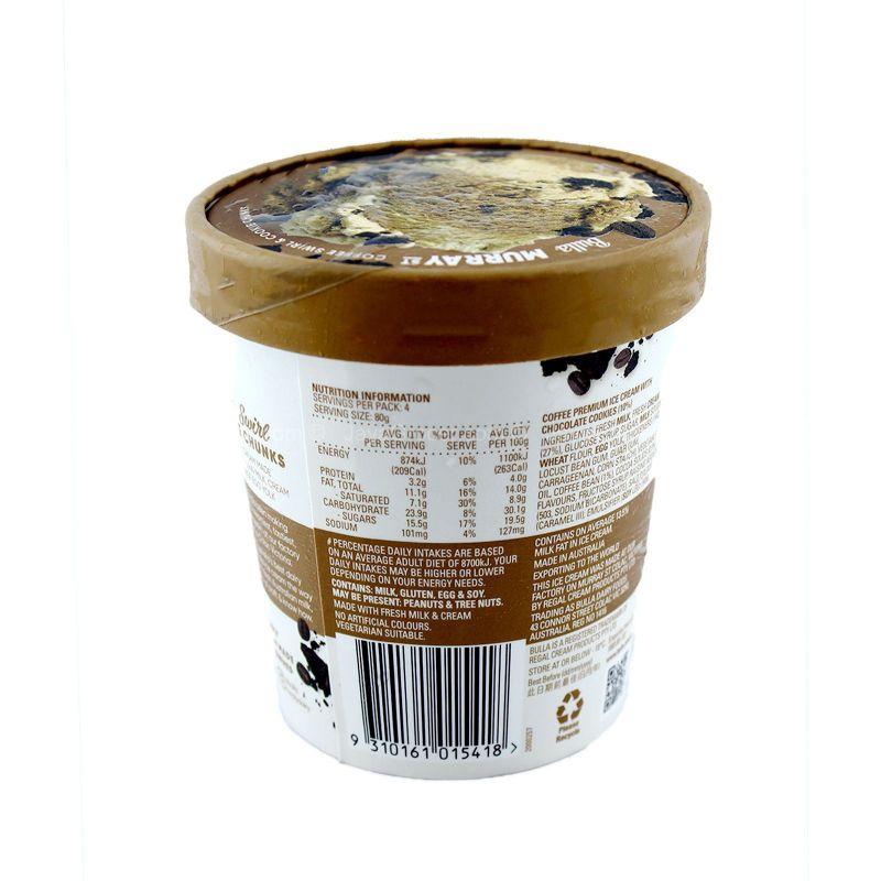 Bulla Murray St Coffee Swirl & Cookie Chunks Ice Cream 460ml