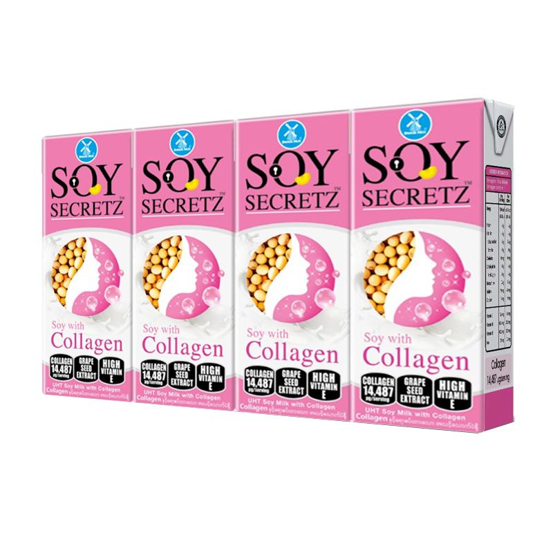 Soy Secretz UHT Soy Milk with Collagen 180ml x 4