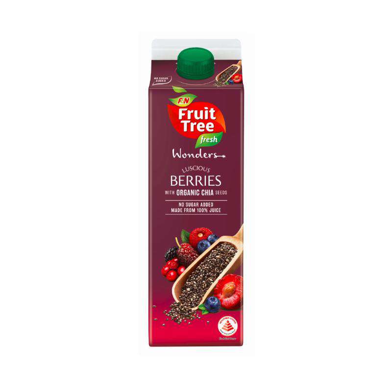 F&N Fruit Tree Wonders Luscious Berries with Organic Chia Seeds Fruit Juice 1L